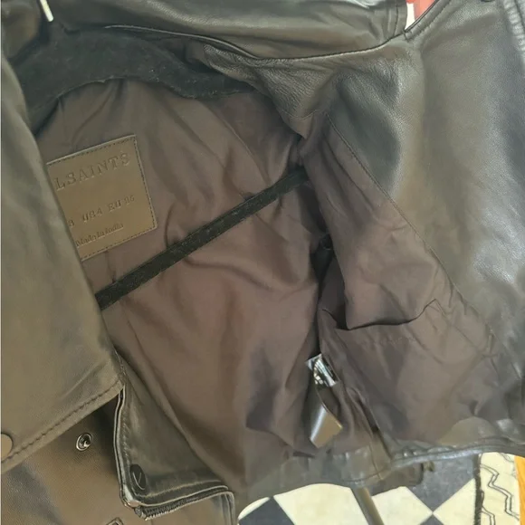 All Saint Leather Jacket - black with black hardware size 4/small - Picture 6 of 10